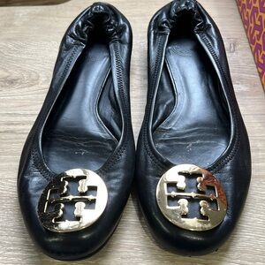 Tory Burch Reva Ballerina Black Size 8.5 (used)